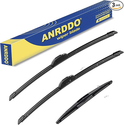 3 wipers Replacement for 2016-2020 2021 2022 Honda HRV HR-V, Windshield Wiper Blades Original Equipment Replacement - 26"/18"/10" (Set of 3) U/J HOOK