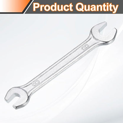 HARFINGTON Double Open End Wrench 6mm x 8mm Metric 15 Degree Offset Angle Small Flat Head Wrench Galvanizing Open Ended Spanner for Automotive Repair Furniture Assembly