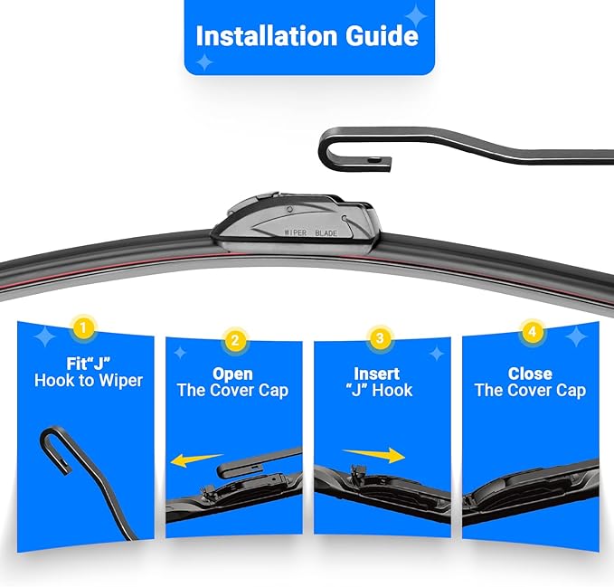 Windshield Wiper Blades Replacement for Nissan Rogue Sport 2017 2018 2019 2020 2021 2022 Original Factory Quality Front Rear Wipers Blade Set for My Car - 28" 18" 12" (Pack of 3)