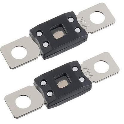 225A MEGA High Current Fuse - 225 Amp Bolt-on Fuse for Cars, Trucks, Construction Vehicles, Buses, Caravans (2 Pcs)