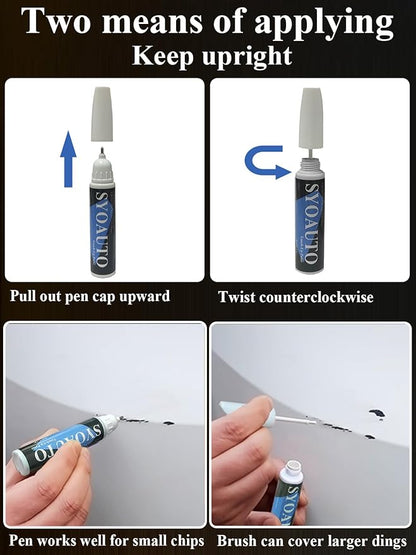 SYOAUTO Oxford White Touch Up Paint Fit for Ford Auto Touch up Paint Scratch Repair Automotive Paint Scratch Remover 2 in 1 Oxford White YZ