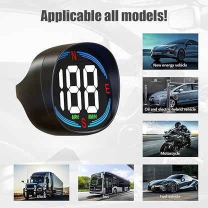 H2 GPS Speedometer Digital Speedometer GPS HUD Universal All Cars Head Up Display Vehicle Speed Compass MPH KMH Speed Gauge Plug and Play