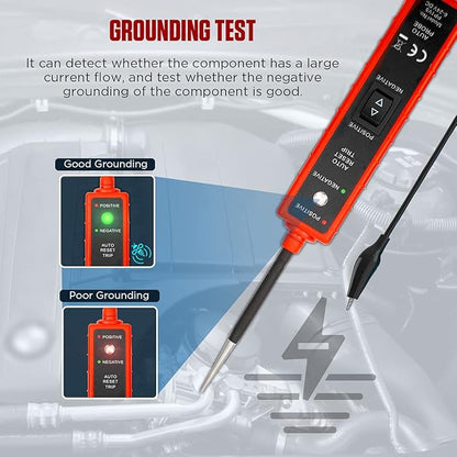 CMTOOL Power Circuit Probe Tester 6V-24V DC Test Light, Automotive Circuit Tester Car Short Finder, Component Activation, Polarity Identify, Overload Protection