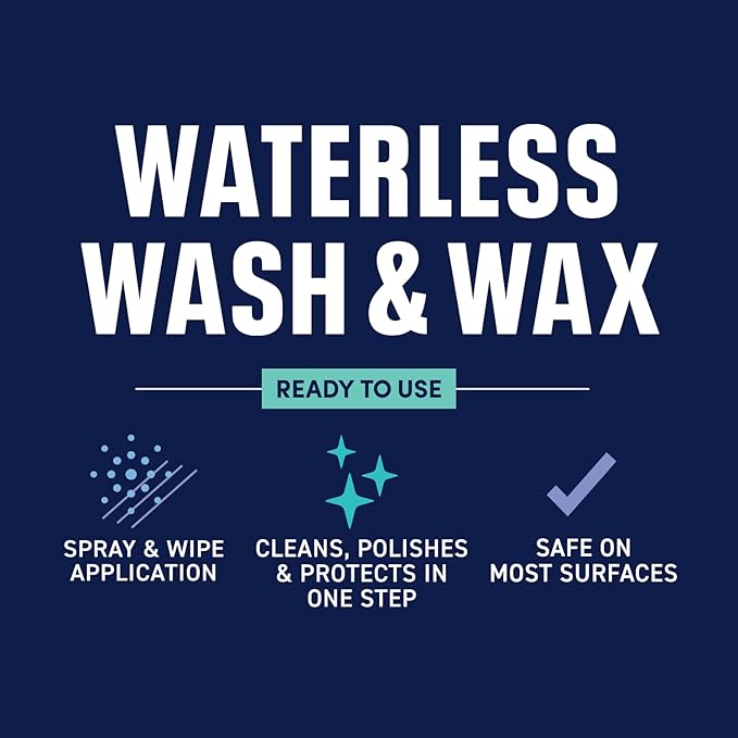 Bioesque Waterless Wash & Wax, Ready to Use Formula for Cars, Trucks, Boats, RVs, Motorcycles, & More, 32 Fl Oz (Pack of 1)