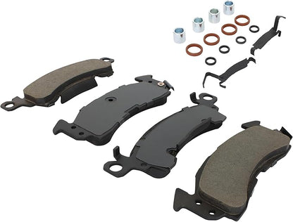 Premium Ceramic Front Brake Pads (1001-0052C) Compatible with 1967-2002 Buick/Cadillac/Chevrolet/GMC/Jeep/Oldsmobile/Pontiac (C10/C1500/C20/C2500/C30 Pickup/C35/Camaro & More)