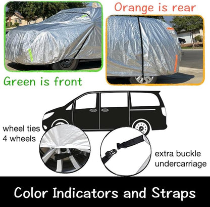 Urby Sienna Car Cover and Odyssey Car Cover, Ultimate Waterproof Solution, Ideal Fit as Mini-Van Cover for Caravan, Pacifica, Carnival, Sedona and Quest.