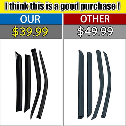 Rain Guards for Edge 2015-2024 SE SEL ST ST-Line Titanium, Tape-on Side Window Deflectors, Window Visors for Edge Cars, for Car Accessories, 4 pcs