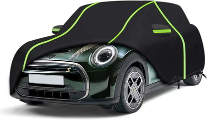 Car Cover for 2002-2024 Mini Cooper/Cooper S/Hardtop 2-Door,PEVA Full Car Cover – Adding Cotton Protection,All-Weather UV, Dust, Snow Protection – Windproof Outdoor/Indoor Cover with Door Zipper