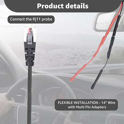 RJ11 Power Cord Compatible with Escort Radar Mirror Wire Detectors,Model (3005201M) Max 360C MaxCam Redline,Max Max2 Max 360,Inline Fuse,9500ix 8500x50 Redline