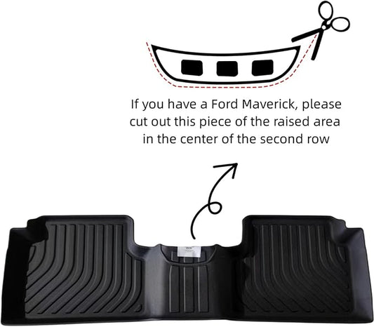 KELCSEECS Floor Mats Custom for 2025 2024 2023 2022 Ford Maverick (Not Hybrid) & 2025 2024 2023 2022 2021 Bronco Sport 4-Door All Weather Car Mats Automotive Floor Liners Accessories Black