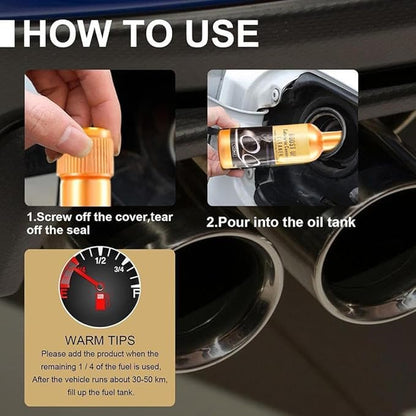 Catalytic Converter Cleaner, Auto Parts Engine Auto Parts Engine Cleaner, Pipe Carbon Removal Cleaner Treatment Additive Oil, Fuel System Treatment Oil for Gas and Diesel Car (2PCS*120ML) ﻿
