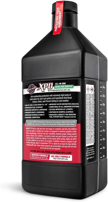 Opti-Lube XPD All-Season Diesel Fuel Additive - Quarts (12 Quarts (Treats 1536 Gallons))
