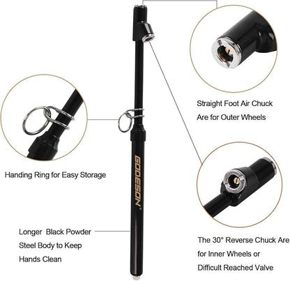 GODESON Dual Head Tire Pressure Gauge, Heavy Duty Pencil Tire Gauge Range 10-150PSI,Dual Head Truck Pen Air Pressure Gauge (Pack of 2)