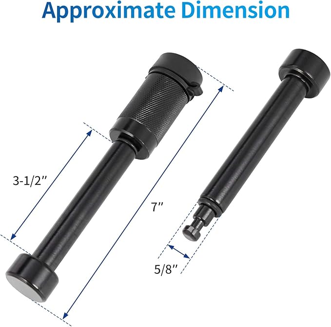 METOWARE Trailer Hitch Locks Receiver Lock Keyed Alike Fits Class III IV 2" 2-1/2" Receiver with 5/8" Dia 3-1/2” Long Pin and Anti-Rattle Rubber O-Rings, for Trailer Truck Car Boat (4 Pack)