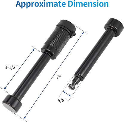 METOWARE Trailer Hitch Locks Receiver Lock Keyed Alike Fits Class III IV 2" 2-1/2" Receiver with 5/8" Dia 3-1/2” Long Pin and Anti-Rattle Rubber O-Rings, for Trailer Truck Car Boat (4 Pack)