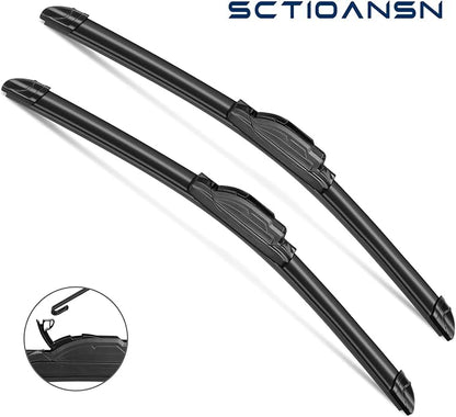 3 Wipers Set for Jeep Wrangler JL 2018 2019 2020 2021 2022 2023, Original Equipment Replacement Windshield Wiper Blades for My Car- 16+16" with 12 Inch Rear Wiper Blades(Pack of 3) J- HOOK