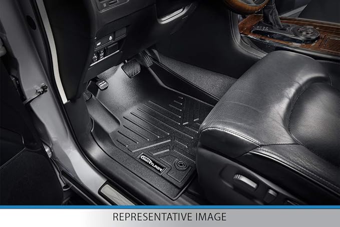 SMARTLINER Custom Fit Floor Mats 2 Row Liner Set for 2017-2023 Mercedes-Benz AMG C 43