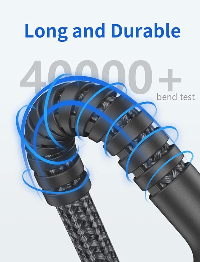 PRAKIE USB C Cable 3FT, 2Pack USB-C to USB-C Charger Cable, USBC Fast Charging Nylon Braided USBC iPhone Charger Cord Compatible with iPhone 16/15/Pro Max/PlusSamsung Galaxy S23/LG/Switch