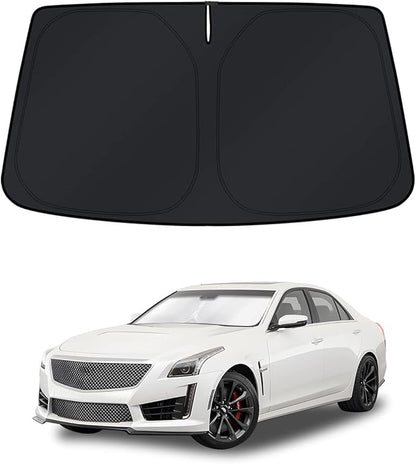 KUST Windshield Sun Shade for Cadillac CTS 2014-2019 Window Shade Sun Visor Cover Foldable Blocks UV Rays Keep Your Car Cooler