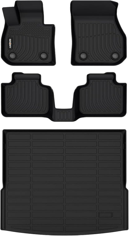 GINOWY- Floor Mats & Cargo Liner for BMW X1 2023-2025, TPE All Weather Car Floor Mats Rubber Cargo Mats Trunk Mat for BMW X1 Car Accessories