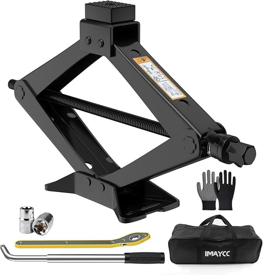 New Version Car Jack Kit Scissor Jack for Car 3 Ton 6614 lbs Spare Tire Changing Kit,Portable Tire Jack Repair Kit with Lug Wrench,Car Lifting Jack for Auto/SUV/MPV