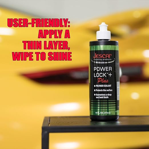 Jescar Power Lock Plus Polymer Sealant - 16oz - Durable High-Gloss Paint Sealant for Long-Lasting Protection – Easy Application, Safe for All Paint Types, Easy to Apply, Hand or Machine Application