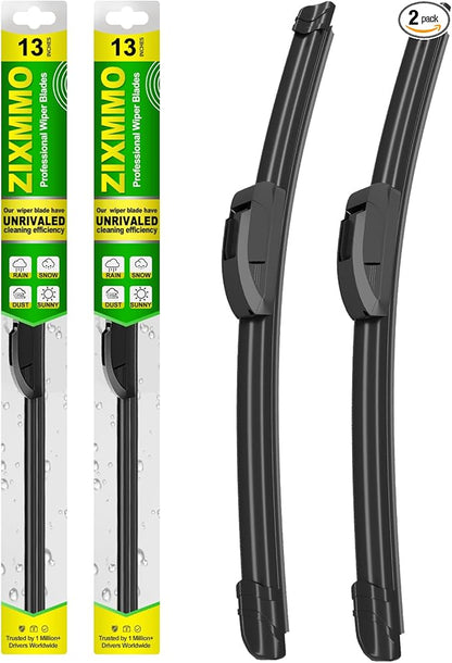 OEM Quality 13in + 13in Premium All-Season Windshield Wiper Blades for Original Equipment Replacement(Set of 2)
