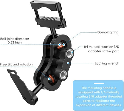 Radar Detector Mount,Aluminum Rearview Mirror Rod Radar Bracket,for All Whistler Radar Models