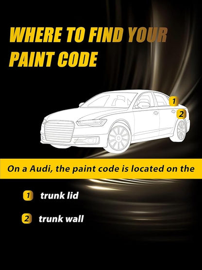 (LY9T/0E) Mythos Black Metallic Touch Up Paint Compatible with Audi, Exact Match Car Paint Pen Automotive Scratch Repair Remover Kit Quick & Easy Solution for Vehicle Chips and Nicks