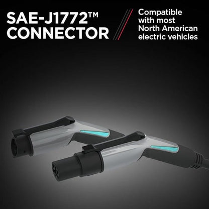Schumacher Electric 240V / 40A Level 2 EV Wall Charger - NEMA 14-50 Plug - with Universal SAE-J1772 Connector - Wi-Fi & Bluetooth Enabled - Weather-Resistant for Indoor or Outdoor Use - SEV1600P1450
