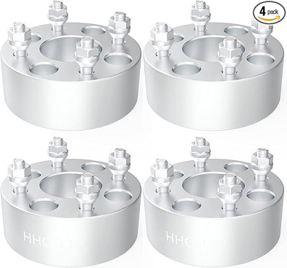 HHCSOP 4x4 2" Golf Cart Wheel Spacers for EZ GO EZGO Club Car, 4PCS 4x101.6mm ATV Wheel Adapters Hub Bore 62mm with 1/2" Studs