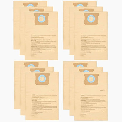 12 Pack DXVA19-4101 Dust Bag Compatible with DEWALT 6-10 Gallon DXV06P DXV09P DXV09PA DXV10P DXV10PL DXV10S DXV10SA DXV10SB Wet/Dry Vacuum Cleaners
