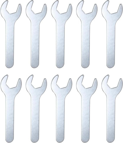 HARFINGTON 10pcs Small Wrench 21x126x2.8mm Metric U-Shaped Single Open Ended Spanner Super Thin Flat Head Galvanizing Wrench for Automotive Repair Furniture Assembly
