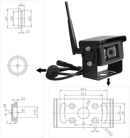 Haloview MC7108 Wireless RV Backup Camera System 7'' Monitor Built in DVR Rear View Camera with Infrared Night Vision and Wide Viewing Angle for Truck/Trailer/RV/Pickups/Camping Car/Van/Farm
