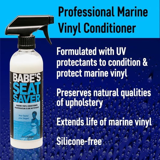 Babe’s Seat Saver – Marine Vinyl Protectant & Conditioner – UV Protection for Boat Seats – Non-Silicone Formula Keeps Upholstery Soft & Smooth - 1 Gallon