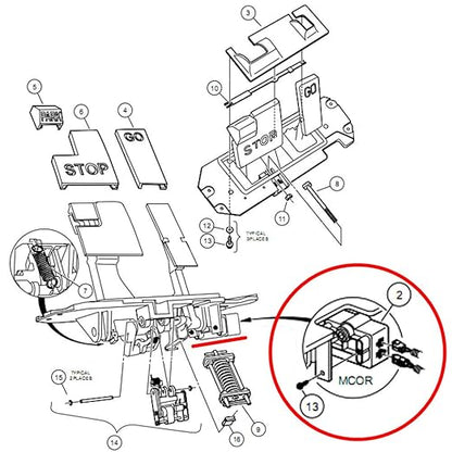 Golf Cart MCOR for Club Car DS & Carryall Golf Carts 2001-2011 MCOR1 Throttle Potentiometer MCOR Accelerator Replace OEM# 1021011-01