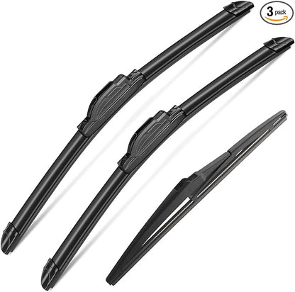 3Pcs Windshield Wiper Blades for Hyundai Tucson 2016-2020 2021,2007-2012 Mazda CX-7, Original Equipment Replacement Windshield Wiper Blades for My Car- 26"/16"/14A" (Pack of 3) J- HOOK