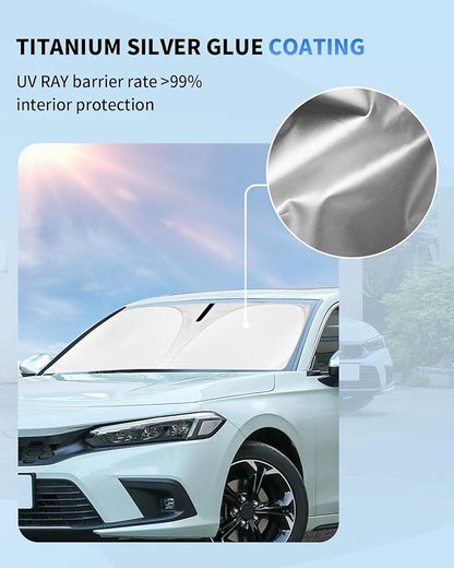 for Mazda CX5 Foldable Windshield Sun Shade for 2016 2015 2014 2013 Mazda CX-5 CX5 Custom-Fit Car Windshield Cover Sunshade UV Protector, Auto Window Shades for Front Windscreen Accessories