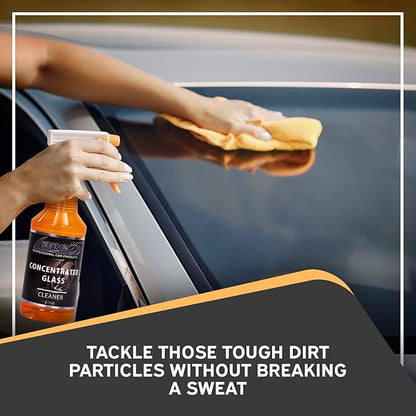 LANE'S Concentrated Auto Glass Cleaner- Window Cleaner, Windshield Cleaner- Removes Smoke Film, Fingerprints, and Smudges, Safe for All Glasses- 16 oz