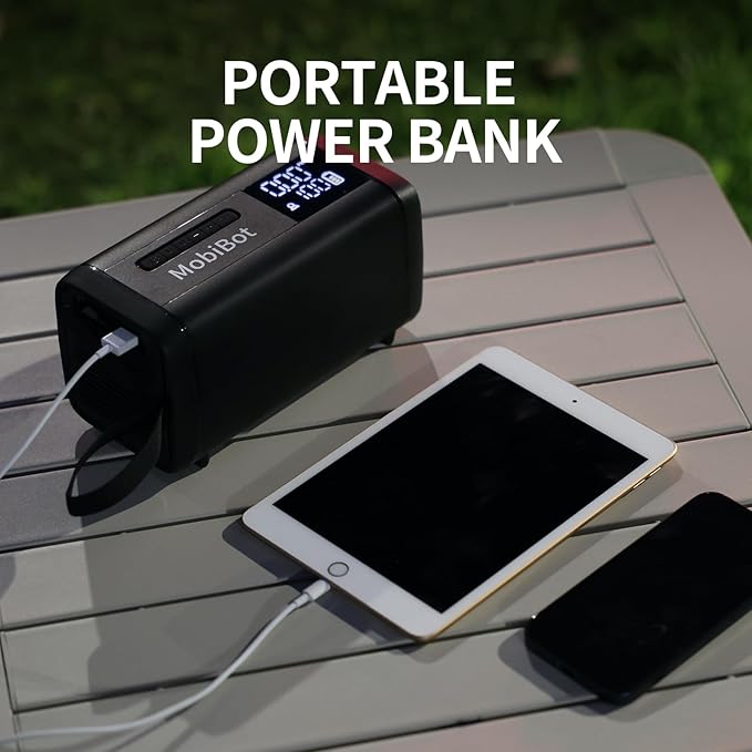4-in-1 Dual Cylinder tire inflator with Jump Starter,4000A Portable Car Battery Charger up to 8.0L Engine,160 PSI Dual Power Car Air Pump Cordless Air Compressor,20000 mAh PD 65W Powerbank