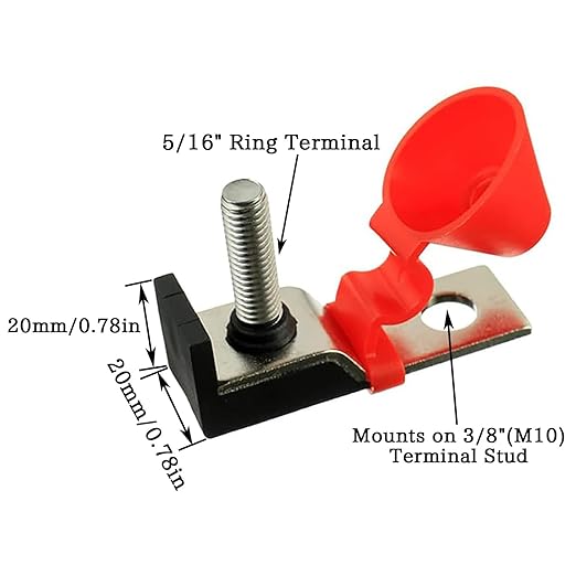 MRBF Terminal Fuse Block 250 AMP Marine Rated Battery Fuse 58V DC Max IP66 Waterproof Fuse Holder 250A
