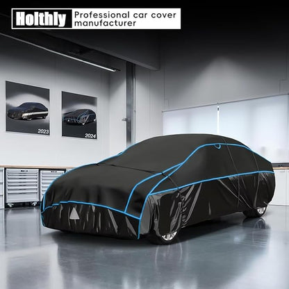 Hail Protector Car Cover, Outdoor Anti Hail Car Covers Thick Multi-Layered EVA, Hail Proof Car Cover Waterproof All Weather, Hail Protection Padded Fit Sedan/Coupe (Length 186 to 193 inch