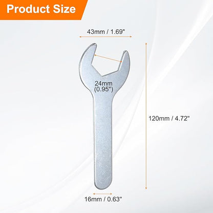 HARFINGTON 10pcs Small Wrench 24x120x2.3mm Metric U-Shaped Single Open Ended Spanner Super Thin Flat Head Galvanizing Wrench for Automotive Repair Furniture Assembly