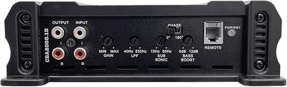 Orion Cobalt CBA2000.1D Monoblock 1-Channel Class D Amplifier for Car Subwoofer, 2000W, 2/4 Ohm Stable, Adjustable Low Pass & Subsonic Filter with Bass Boost, MOSFET Power Supply, Bass Knob Included