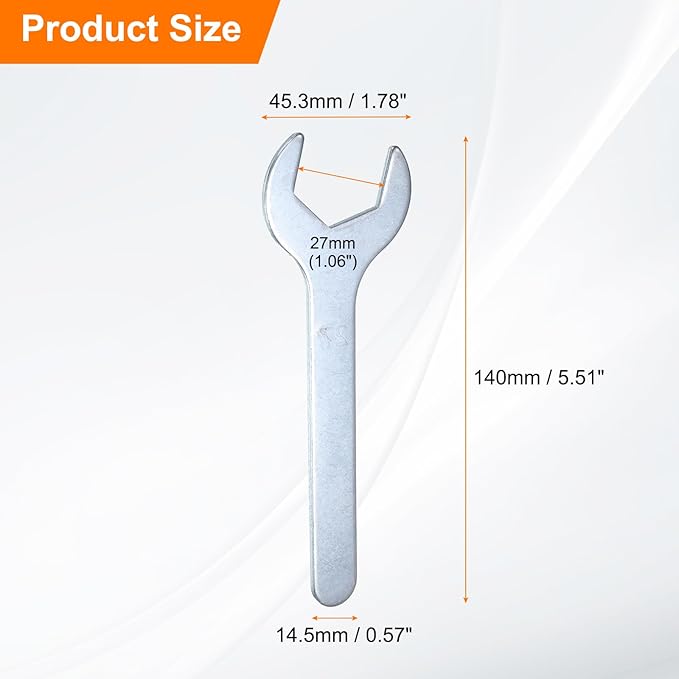 HARFINGTON 10pcs Small Wrench 27x140x2.6mm Metric U-Shaped Single Open Ended Spanner Super Thin Flat Head Galvanizing Wrench for Automotive Repair Furniture Assembly