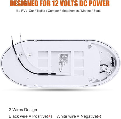 Facon Dual-Tone 12Volts Bright RV LED Interior Light with Switch, 3000K/4000K Smart Lighting Upgrade for RVs, Campers, Boats, cETL Certified