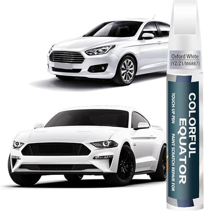 YZ/Z1/M6887 Oxford White Touch Up Paint for Ford, Car Paint Pen Scratch Repair Two-In-One Touch Up Paint, Premium Car Scratch Remover for Deep Scratches