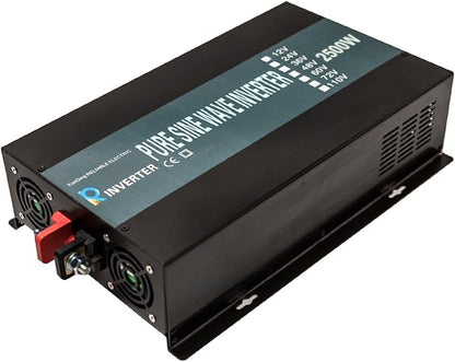 WZRELB Strong Driving Capacity 2500W 24VDC to 120VAC Pure Sine Wave Inverter Power Converter (RBP250024B1), Black