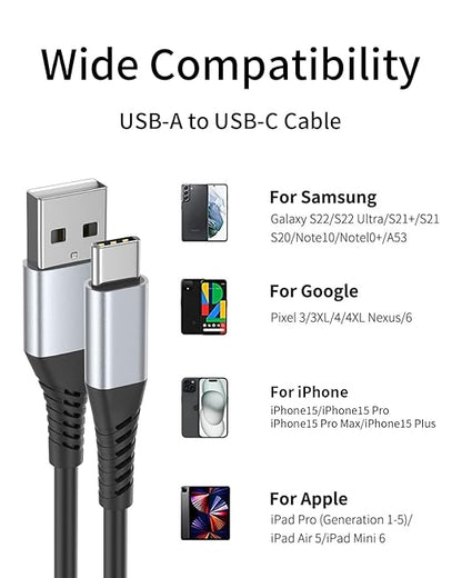 Coiled USB C Cable, 2 Pack USB Type C Coiled Cable for Car Short USB C Retractable Cable for iPhone 15 Pro Max, Samsung Galaxy S23 S22, Moto G8, Google Pixel, USB C Carplay Cord for Android Auto