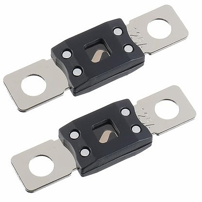 125A MEGA High Current Fuse - 125 Amp Bolt-on Fuse for Cars, Trucks, Construction Vehicles, Buses, Caravans (2 Pcs)